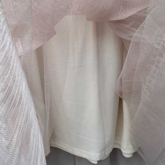 🆕 Simply Vera Vera Wang Soft Layered Tiered Tulle Maxi Skirt in Mushroom XS - Picture 7 of 14